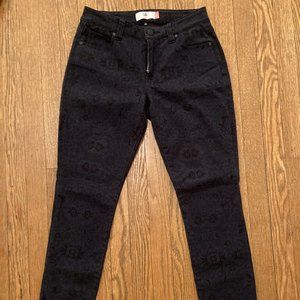 Cabi Gray Black Pattern Skinny Jeans 6
